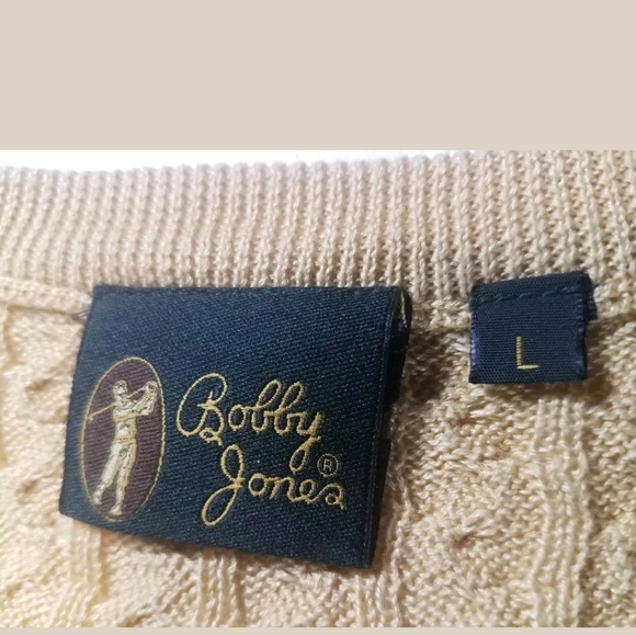 Bobby Jones Mens Golf Vest Large Cotton Sweater - Picture 3 of 5